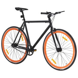 Rower single speed, czarno-pomarańczowy, 700c, 55 cm Lumarko!