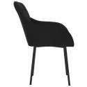 Krzesła stołowe, 2 szt., czarne, obite aksamitem Lumarko!