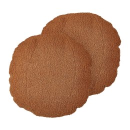 2 poduszki dekoracyjne teddy ⌀ 40 cm brązowe RUTABAGA Lumarko!