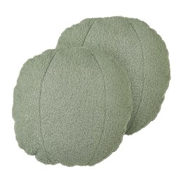 2 poduszki dekoracyjne teddy ⌀ 40 cm zielone RUTABAGA Lumarko!
