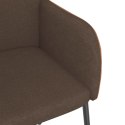 Krzesła stołowe, 2 szt., brązowe, tkanina i sztuczna skóra Lumarko!