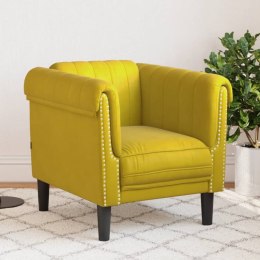 Fotel, żółty, tapicerowany aksamitem Lumarko!
