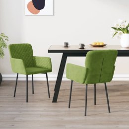 Krzesła stołowe, 2 szt., jasnozielone, aksamitne Lumarko!