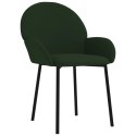 Krzesła stołowe, 2 szt., ciemnozielone, obite aksamitem Lumarko!