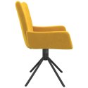 Obrotowe krzesła stołowe, 2 szt., żółte, aksamitne Lumarko!