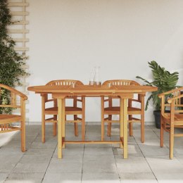 Rozkładany stół ogrodowy, 110-160x80x75 cm, lite drewno tekowe Lumarko!