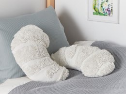 2 poduszki dekoracyjne dla dzieci rogale bawełniane 40 x 25 cm białe SNOWDROP Lumarko!
