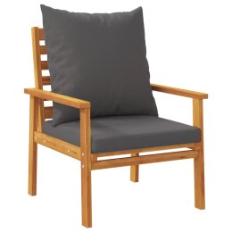Krzesła ogrodowe, 2 szt., z poduszkami, lite drewno akacjowe Lumarko!