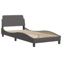 Łóżko z materacem, szare, 80x200 cm, sztuczna skóra Lumarko!