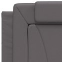 Łóżko z materacem, szare, 80x200 cm, sztuczna skóra Lumarko!