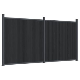 Panel ogrodzeniowy, szary, 353x186 cm, WPC Lumarko!