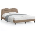 Łóżko z materacem, cappuccino, 120x200 cm, sztuczna skóra Lumarko!