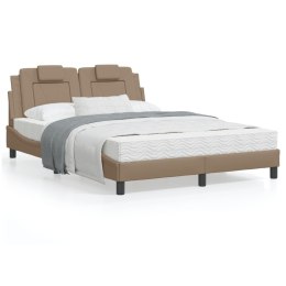 Łóżko z materacem, cappuccino, 120x200 cm, sztuczna skóra Lumarko!