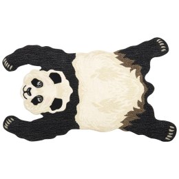 Dywan dziecięcy wełniany panda 100 x 160 cm biało-czarny JINGKING Lumarko!