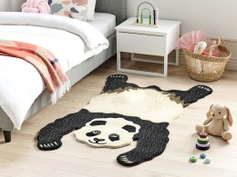 Dywan dziecięcy wełniany panda 100 x 160 cm biało-czarny JINGKING Lumarko!