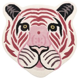 Dywan dziecięcy wełniany tygrys 120 x 110 cm różowy PARKER Lumarko!