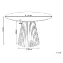 Stół do jadalni okrągły drewno akacjowe ⌀ 120 cm ciemny MESILLA Lumarko!