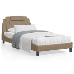 Łóżko z materacem, cappuccino, 100x200 cm, sztuczna skóra Lumarko!