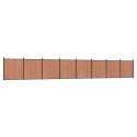 Panel ogrodzeniowy, brązowy, 1391x186 cm, WPC Lumarko!