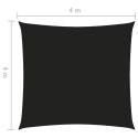 Kwadratowy żagiel ogrodowy, tkanina Oxford, 4x4 m, czarny Lumarko!