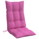 Poduszki na krzesła z wysokim oparciem, 2 szt., różowe, tkanina Lumarko!