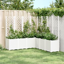Donica ogrodowa z kratką, biała, 160x160x140 cm, PP Lumarko!