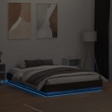 Rama łóżka z oświetleniem LED, brązowy dąb, 135x190 cm Lumarko!
