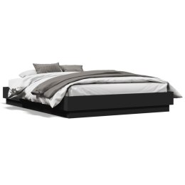 Rama łóżka z oświetleniem LED, czarna, 120x190 cm Lumarko!