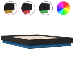 Rama łóżka z oświetleniem LED, czarna, 120x190 cm Lumarko!
