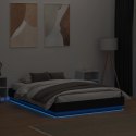 Rama łóżka z oświetleniem LED, czarna, 140x190 cm Lumarko!