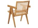 Krzesło drewniane z plecionką rattanową jasne drewno WESTBROOK Lumarko!