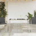 Stół ogrodowy ze szklanym blatem, jasnoszary, 115x54x74 cm Lumarko!