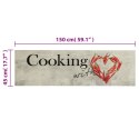 Dywanik kuchenny, napis Cooking i papryczki, 45x150 cm, aksamit Lumarko!