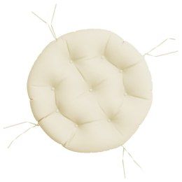 Okrągła poduszka, kremowa, Ø 60 x11 cm, tkanina Oxford Lumarko!