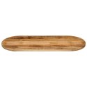 Blat stołu, 140x50x3,8 cm, owalny, surowe drewno mango Lumarko!