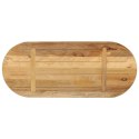 Blat stołu, 80x40x3,8 cm, owalny, surowe drewno mango Lumarko!