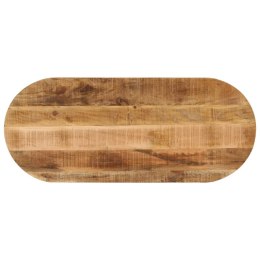 Blat stołu, 140x60x2,5 cm, owalny, surowe drewno mango Lumarko!