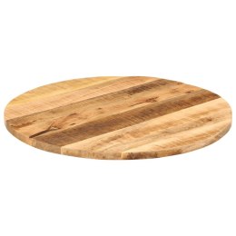 Blat stołu, Ø 90x3,8 cm, okrągły, surowe lite drewno mango Lumarko!