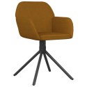 Obrotowe krzesła stołowe, 2 szt., brązowe, aksamitne Lumarko!