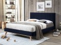 Łóżko tapicerowane 160 x 200 cm niebieskie TALENCE Lumarko!