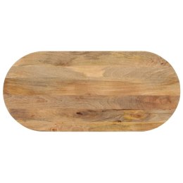 Blat stołu, 140x60x2,5 cm, owalny, lite drewno mango Lumarko!
