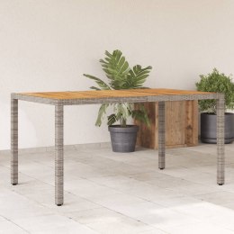 Stół ogrodowy z akacjowym blatem, szary, 150x90x75 cm Lumarko!