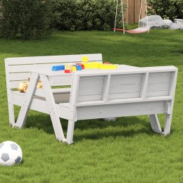 Stół piknikowy dla dzieci, biały, 88x122x58 cm, drewno sosnowe Lumarko!
