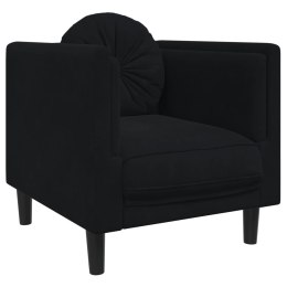 Fotel z poduszkami, czarny, aksamit Lumarko!