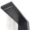Panel prysznicowy, aluminiowy, czarny matowy Lumarko!
