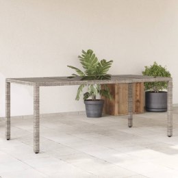 Stół ogrodowy ze szklanym blatem, szary, 190x90x75 cm Lumarko!