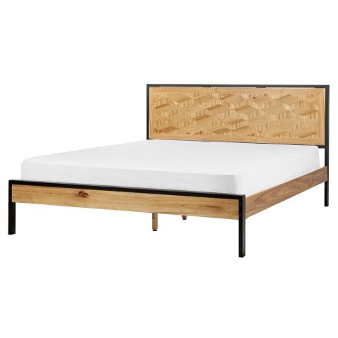 Łóżko 160 x 200 cm jasne drewno ERVILLERS Lumarko!