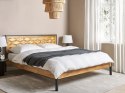 Łóżko 180 x 200 cm jasne drewno ERVILLERS Lumarko!
