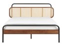 Łóżko drewniane 140 x 200 cm ciemne BOUSSICOURT Lumarko!