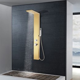 Panel prysznicowy, stal nierdzewna 201, kolor złota Lumarko!